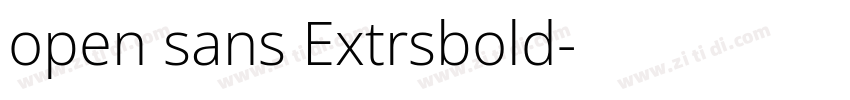 open sans Extrsbold字体转换